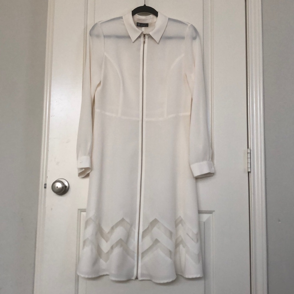 Long sleeve white dress